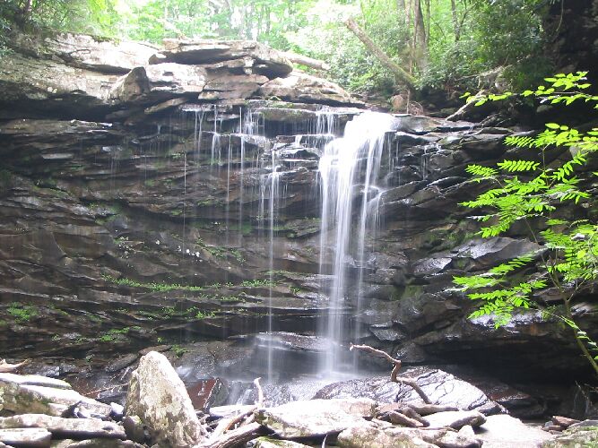 Upper Falls, at Falls of Hills Creek Scenic Area; Near Richwood, W.Va.