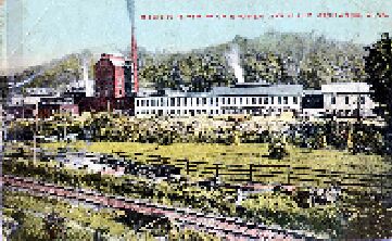 This is an old postcard of the Cherry River Pulp and Paper Co...